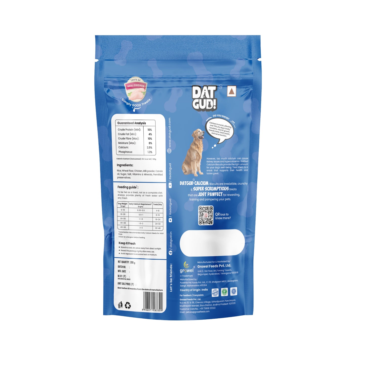 DatGud Calcium Dog Biscuits