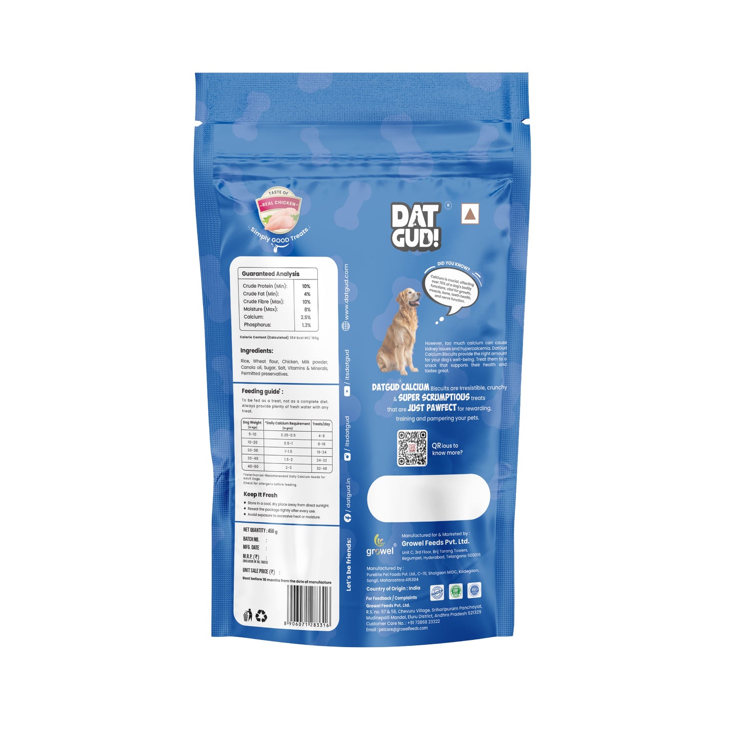 DatGud Calcium Dog Biscuits