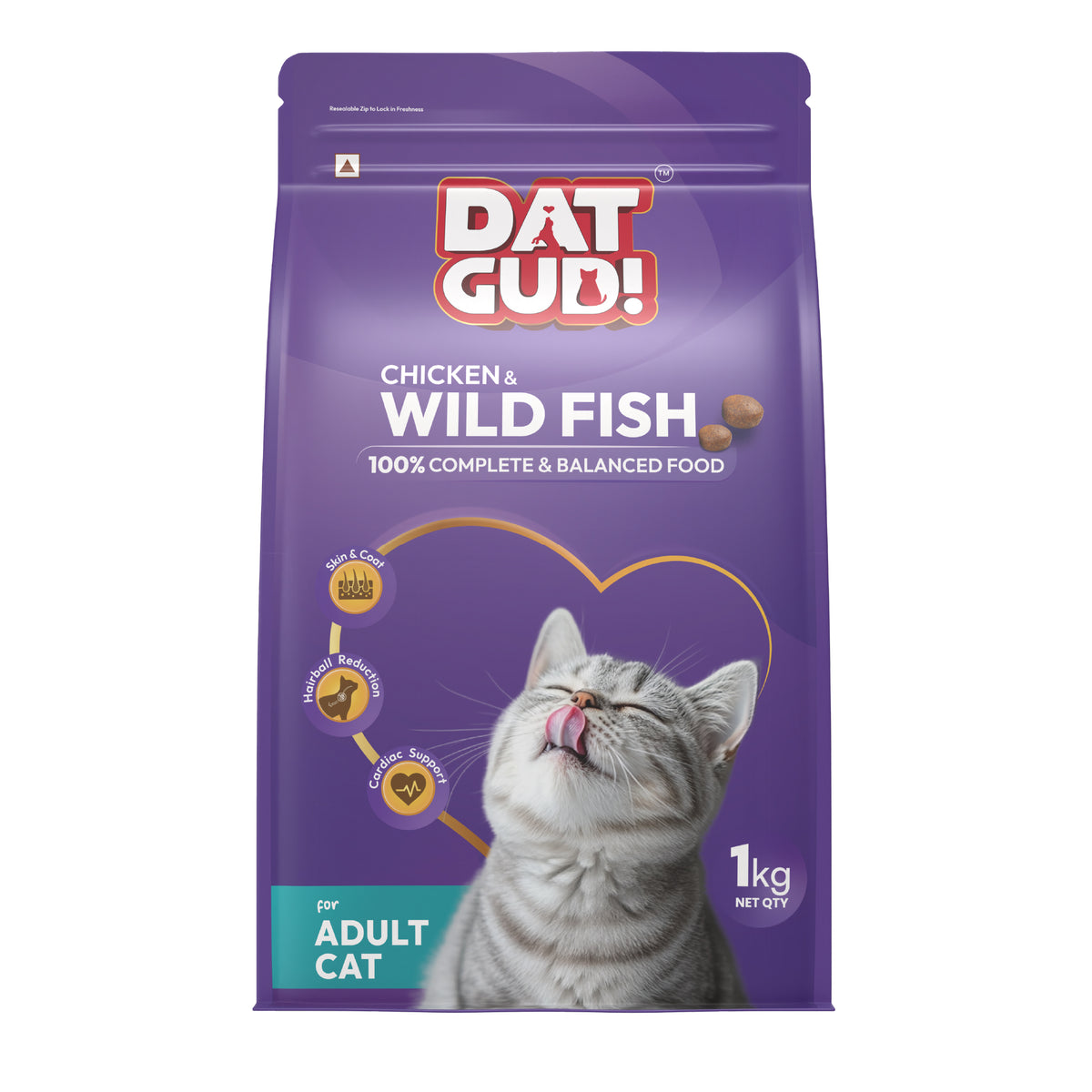DatGud Chicken & Wild Fish, Adult Dry Cat Food
