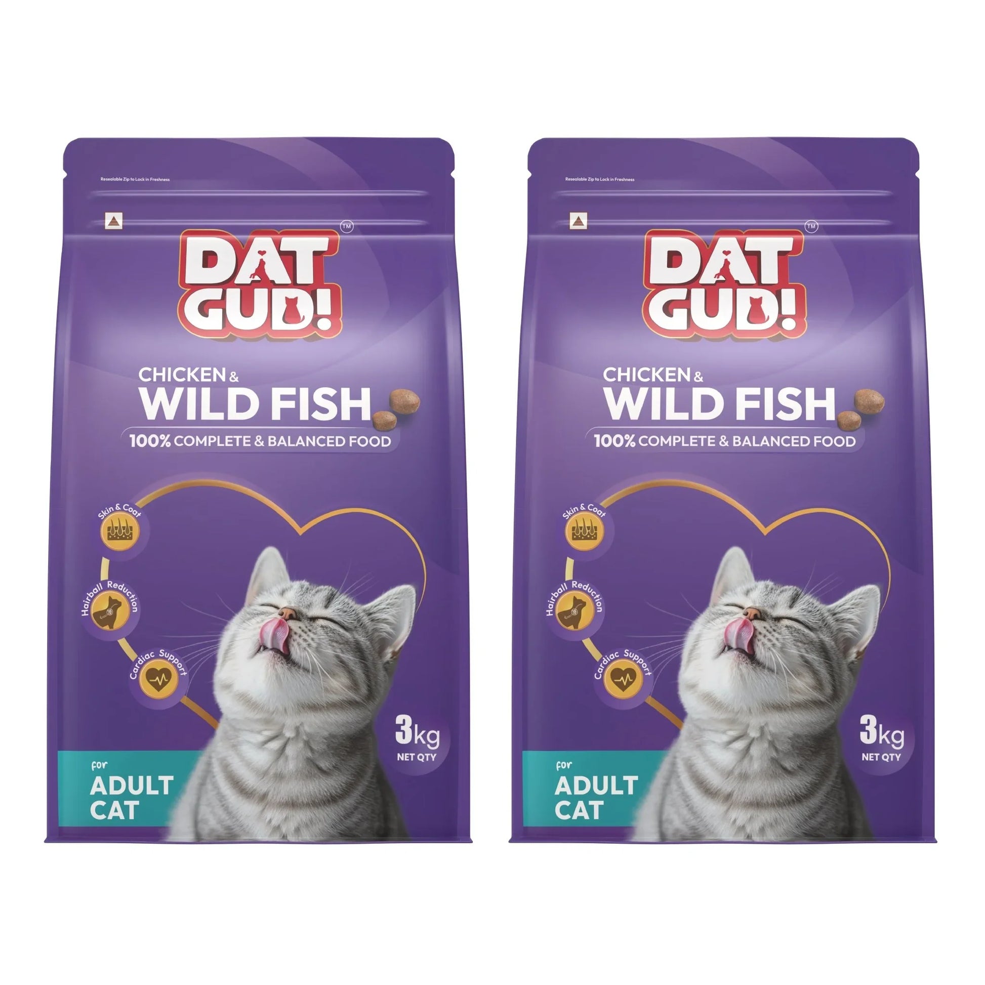 DatGud Chicken & Wild Fish, Adult Dry Cat Food - DatGud