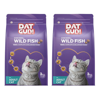 DatGud Chicken & Wild Fish, Adult Dry Cat Food - DatGud