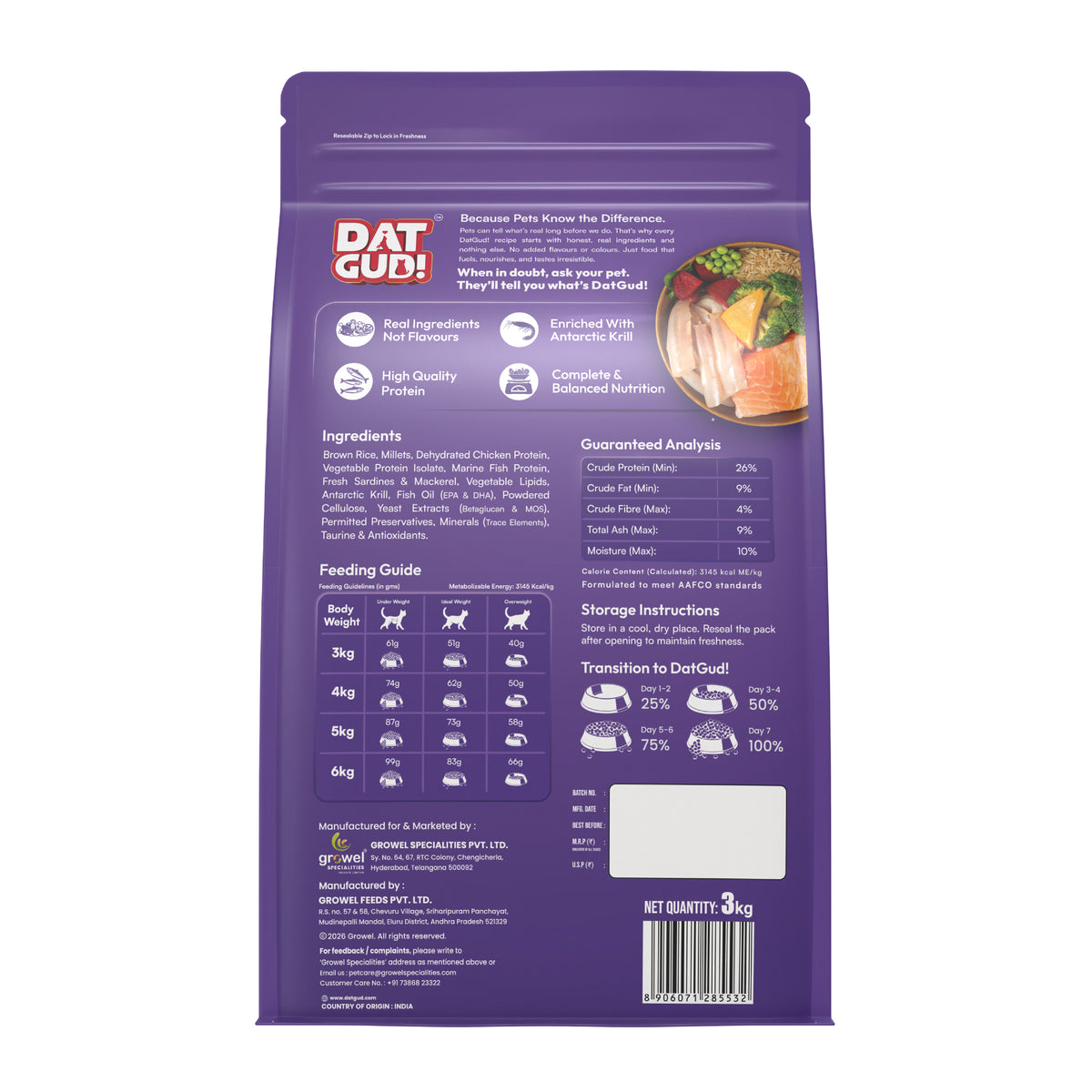 DatGud Chicken & Wild Fish, Adult Dry Cat Food