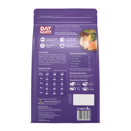 DatGud Chicken & Wild Fish, Adult Dry Cat Food