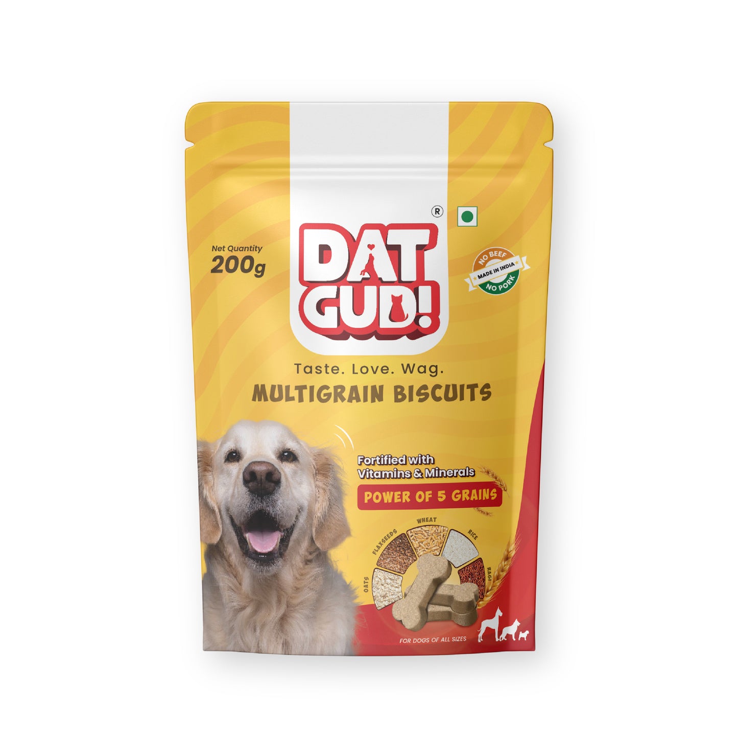 DatGud Biscuits for All Breeds, Smoky Barbeque Chicken + Calcium + Multigrain, Combo Pack