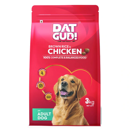DatGud Dry Dog Food - Chicken and Brown Rice for Adult Dogs