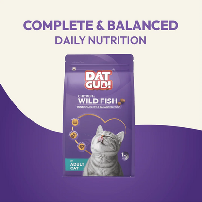 DatGud Chicken & Wild Fish, Adult Dry Cat Food - DatGud