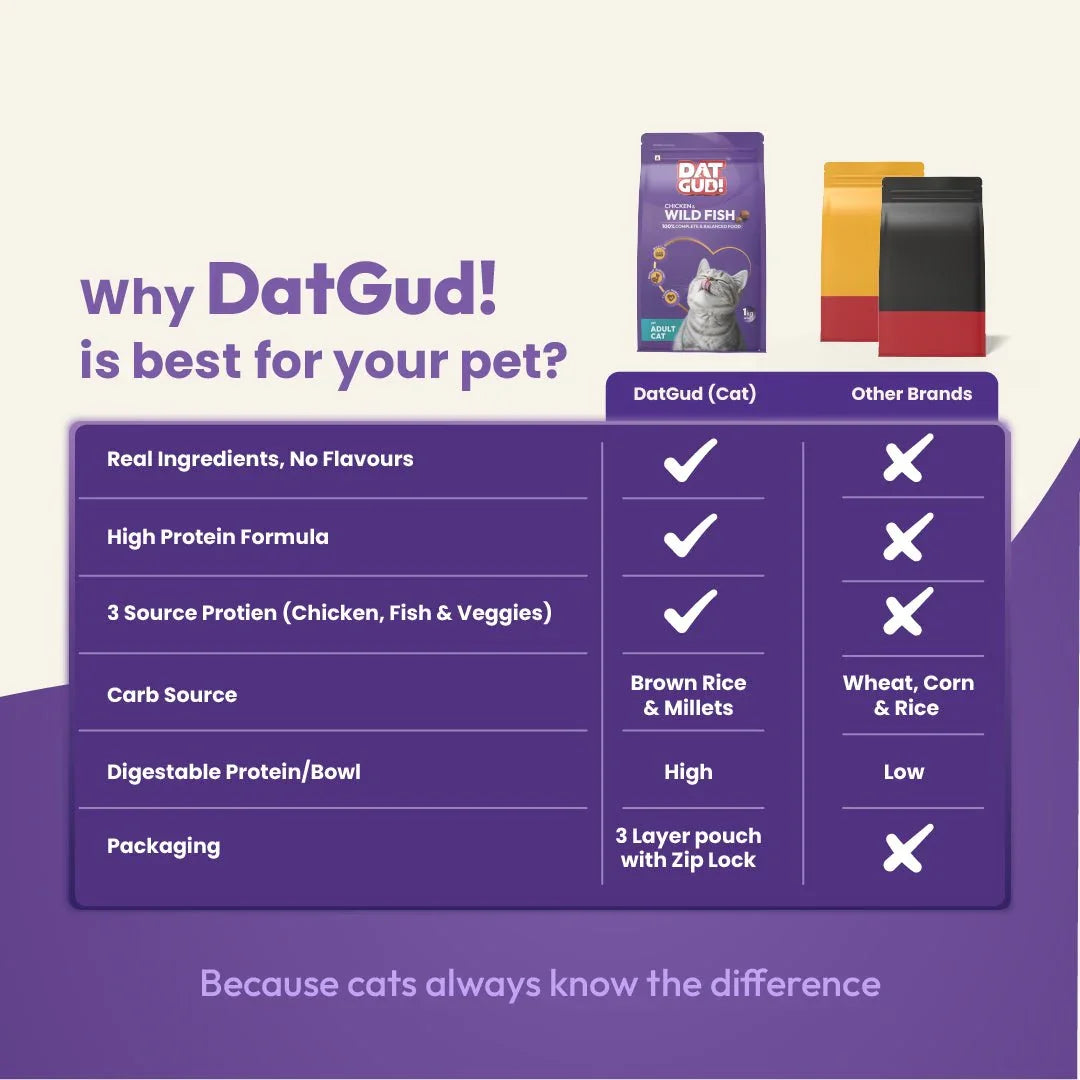 DatGud Chicken & Wild Fish, Adult Dry Cat Food - DatGud