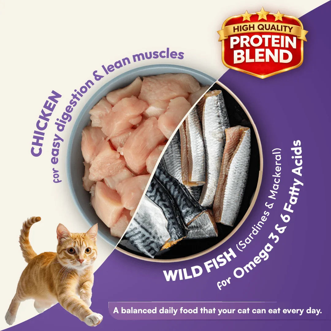 DatGud Chicken & Wild Fish, Adult Dry Cat Food - DatGud