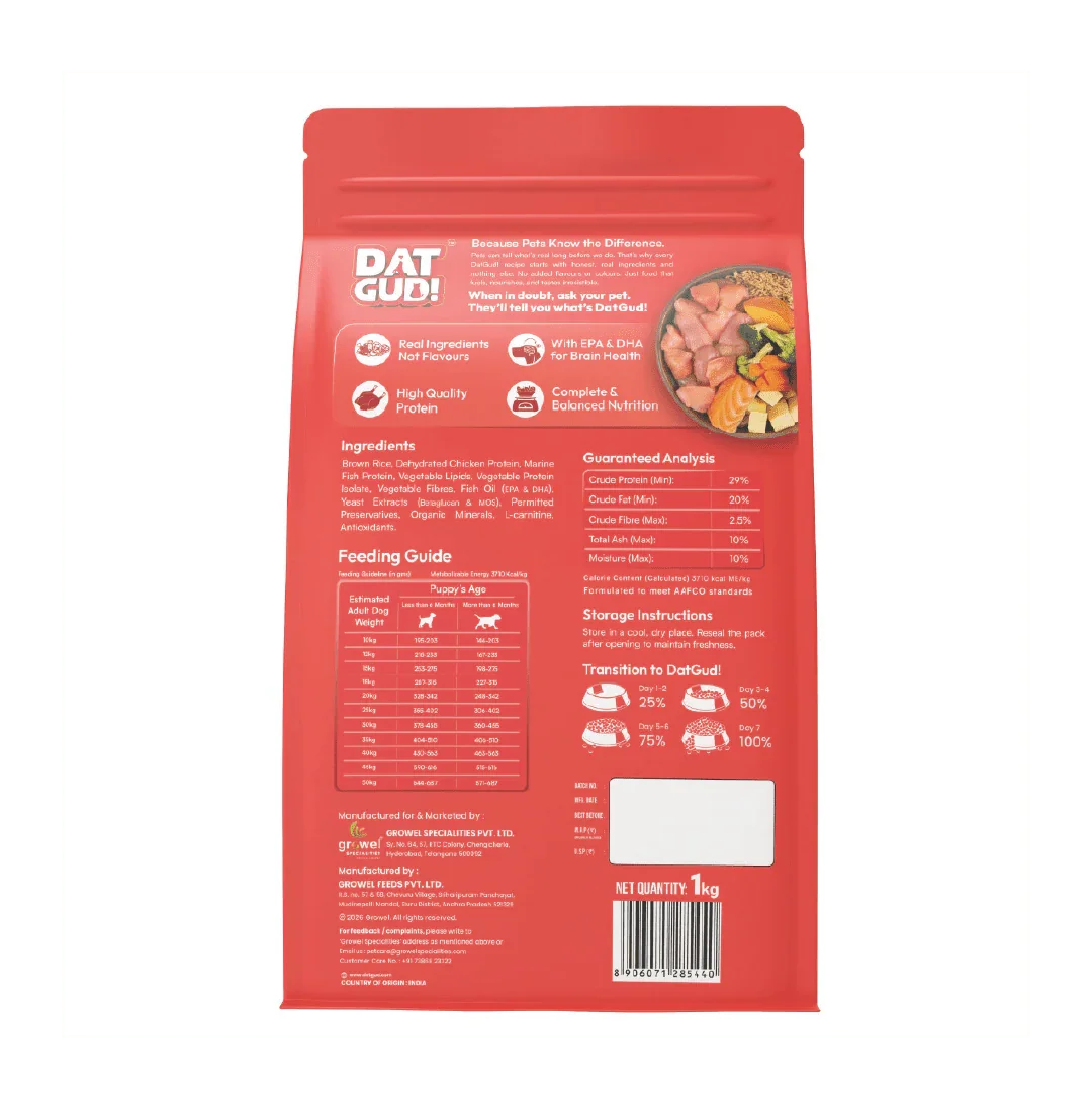 DatGud Brown Rice & Chicken, Dry Dog Food | Puppy - DatGud