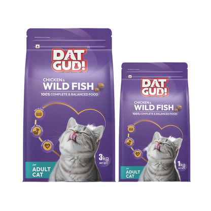 DatGud Chicken & Wild Fish, Adult Dry Cat Food