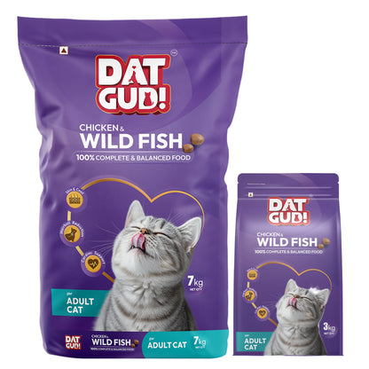 DatGud Chicken & Wild Fish, Adult Dry Cat Food