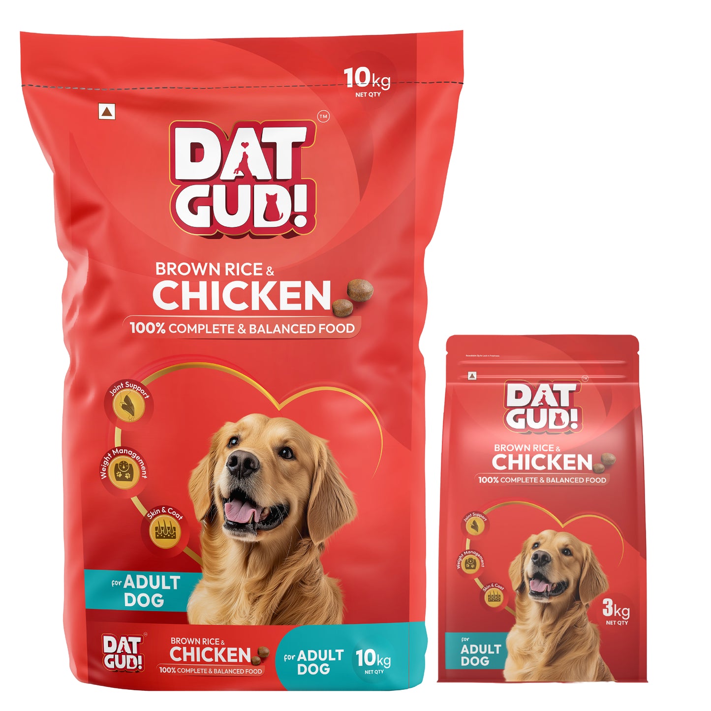 DatGud Brown Rice & Chicken, Adult Dry Dog Food