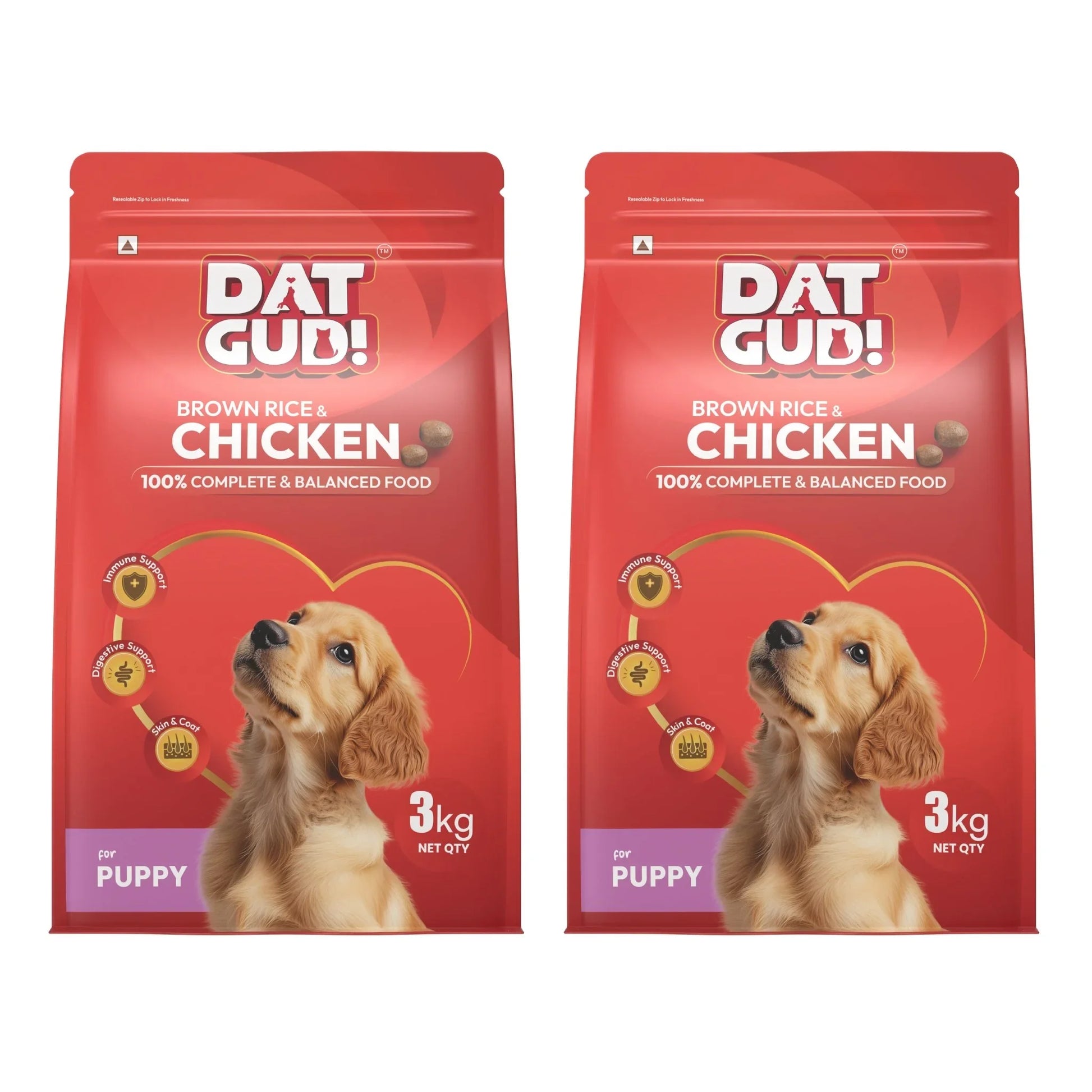 DatGud Brown Rice & Chicken, Dry Dog Food | Puppy - DatGud